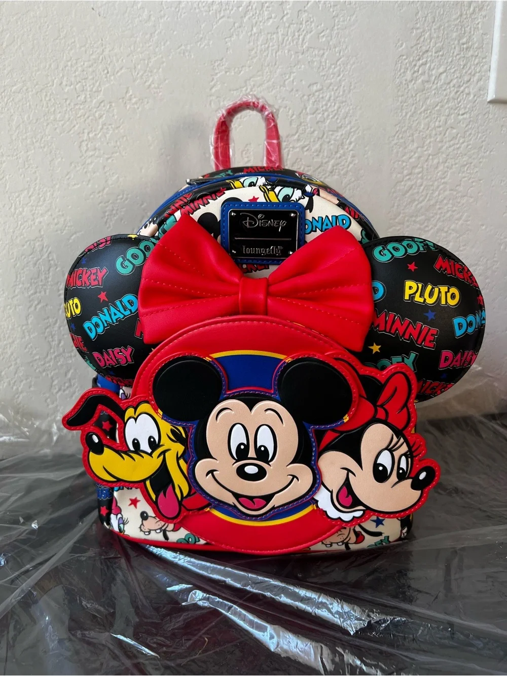 Loungefly Disney Mickey Mouse and Friends Mini Backpack With Ears Headband - NWT